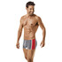 male model in swim trunks