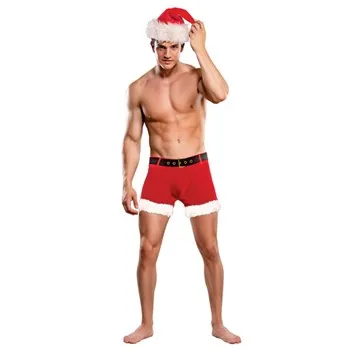 male posed wearing Santa Claus attire