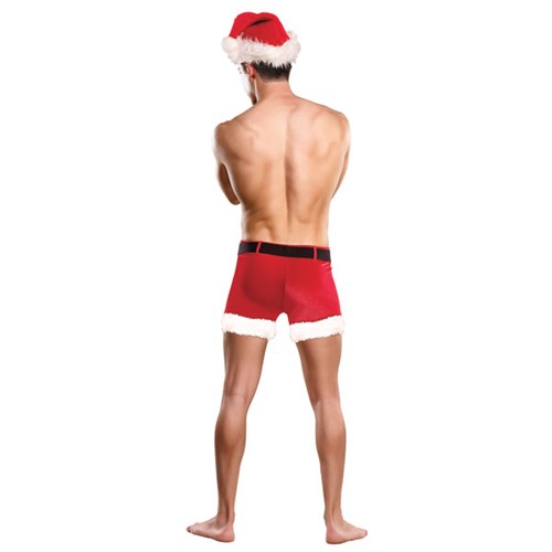 male posed wearing Santa Claus attire