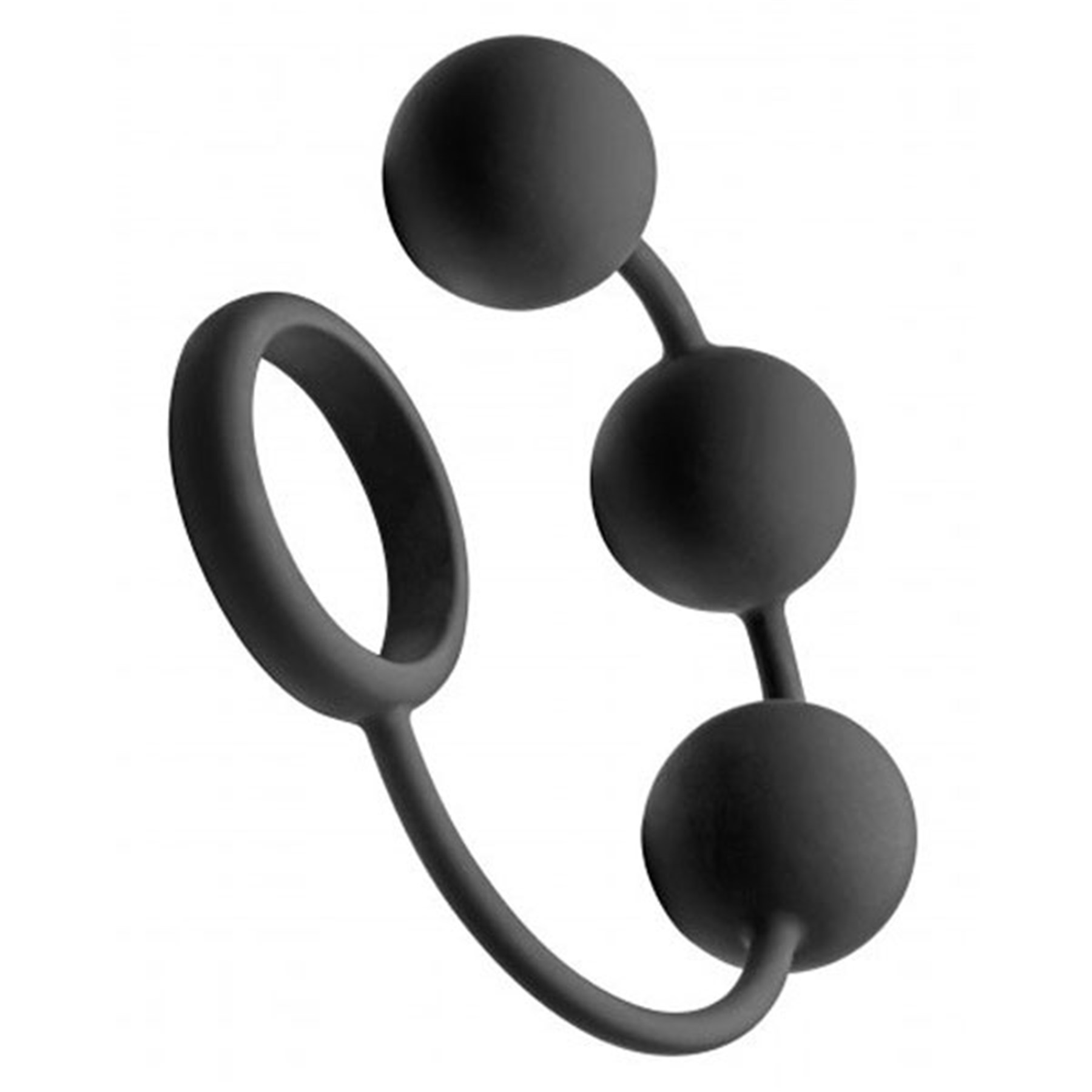 Tom of Finland Silicone Penis Ring With 3 Balls