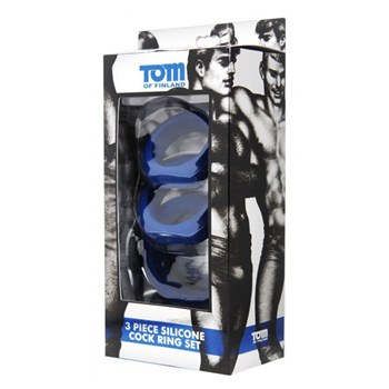 Tom of Finland 3 Piece Silicone Penis Ring Set