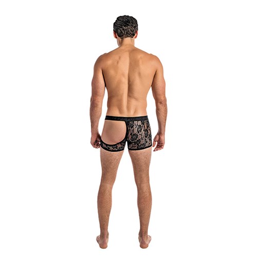 male model half moon shorts