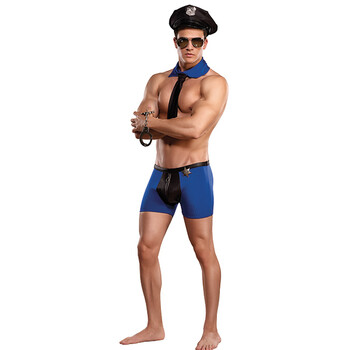 Male in police uniform costume