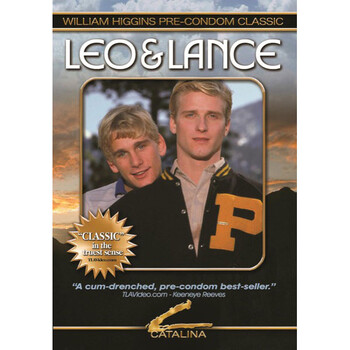 Two blonde males college letter man jacket