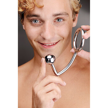 Mantus Intruder Ring And Plug held with male headshot