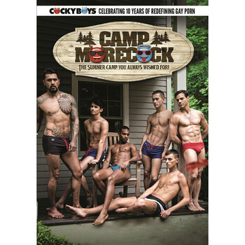 Five topless males outdoors Camp more Dick