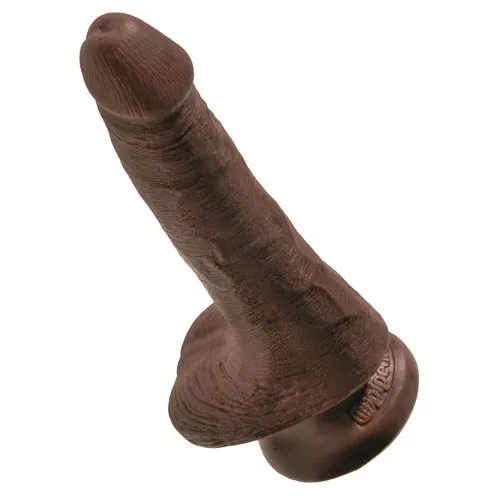 Kingcock 6-Inch Dildo W/Ballsm Brown