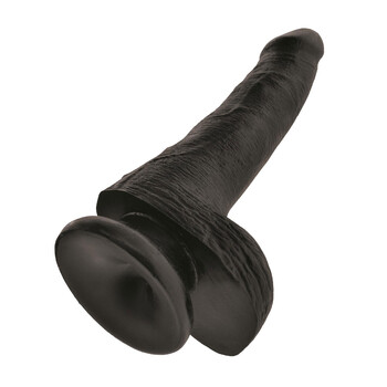 Kingcock 6-Inch Dildo W/Balls Black
