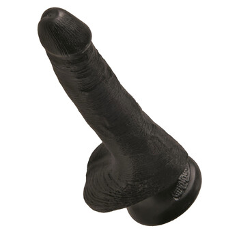 Kingcock 6-Inch Dildo W/Balls Black