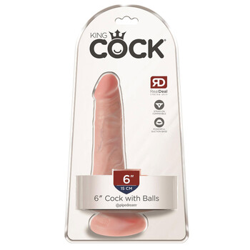 Kingcock 6-Inch Dildo W/Balls White