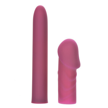 Rechargeable Slim Vibrator with Sleeve