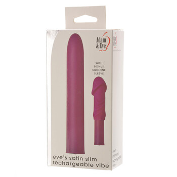 Rechargeable Slim Vibrator with Sleeve Pckaging