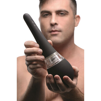 Electric Auto-Spray Enema Bulbheld by male