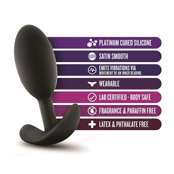 Luxe Wearable Vibra Slimplug Black Specifications