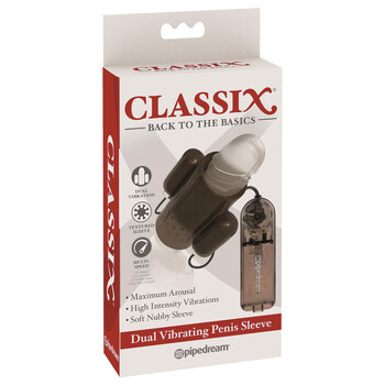Dual Vibrating Penis Sleeve packaging
