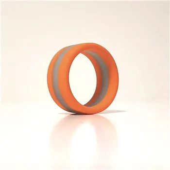 Stripes Glow In Dark Cock Ring Orange