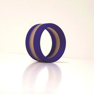 Stripes Glow In Dark Cock Ring Blue