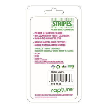Stripes Glow In Dark Cock Ring specs