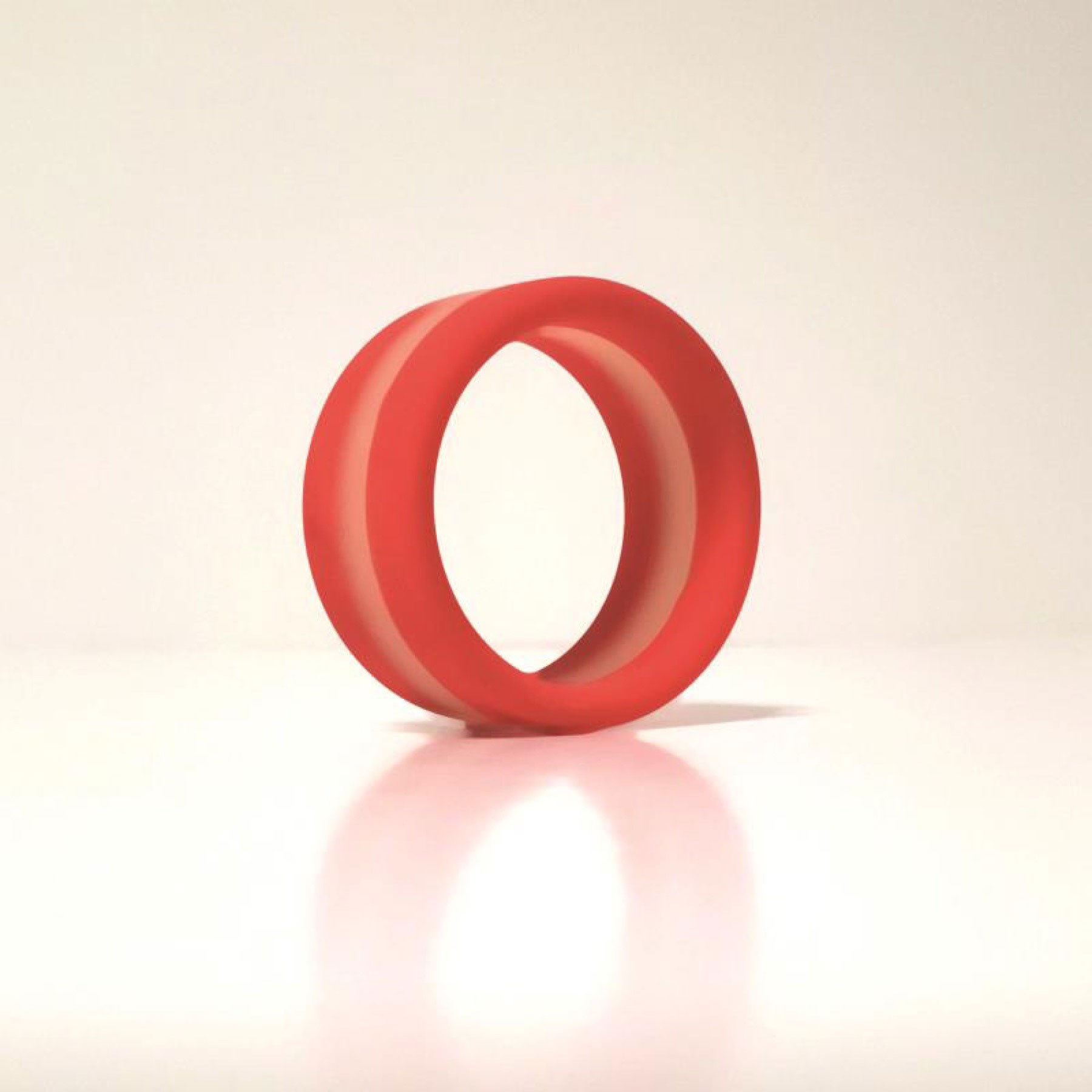 Stripes Glow In Dark Cock Ring Red