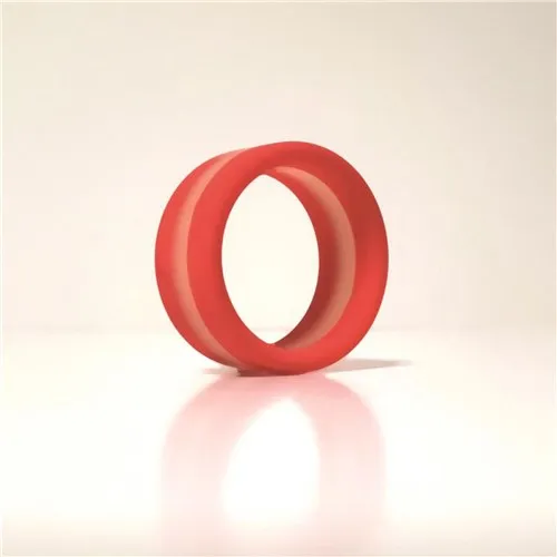 Stripes Glow In Dark Cock Ring Red