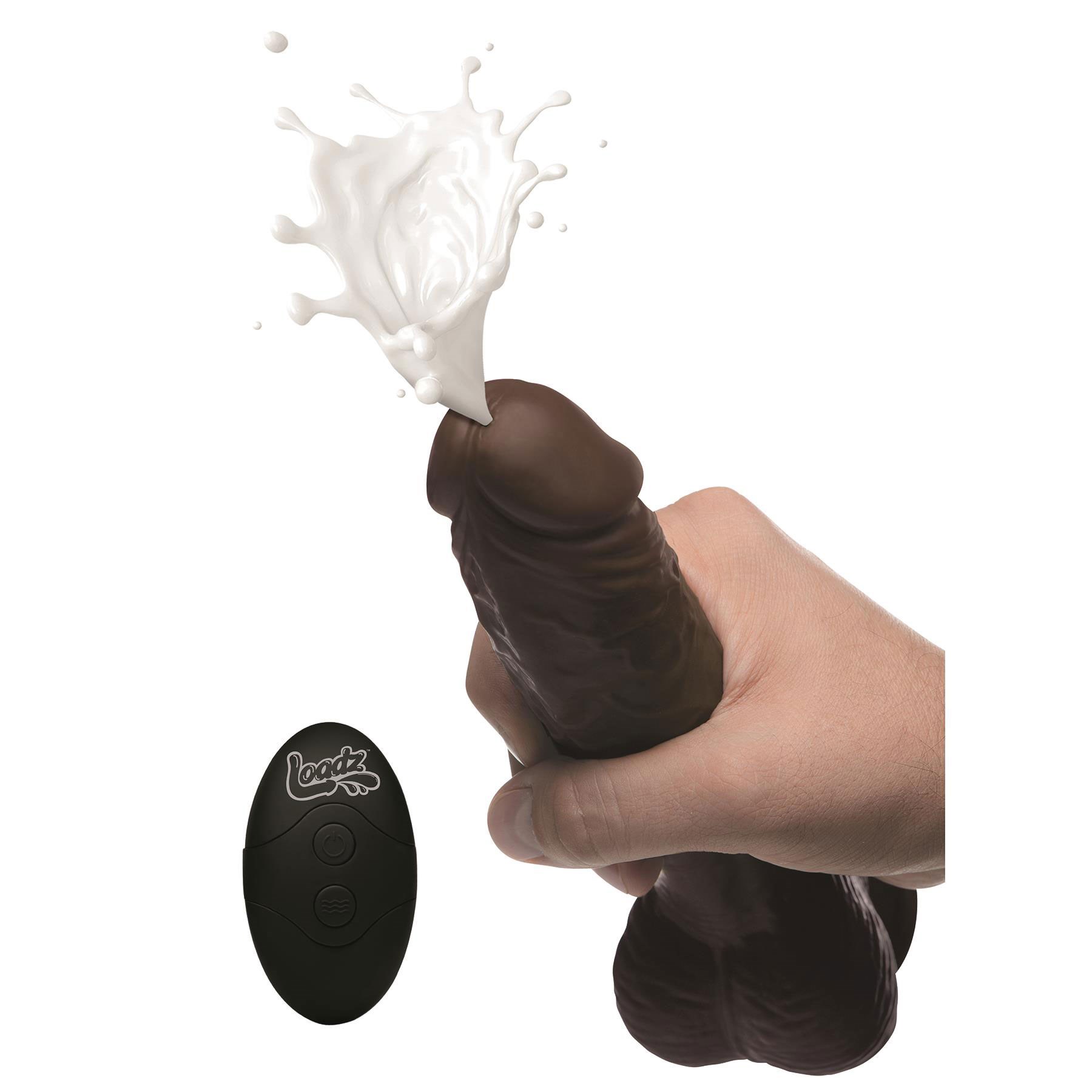 Loadz Vibrating Squirting Dildo hand held