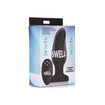 Swell 10X Inflatable Vibrating Curved Plug packaging