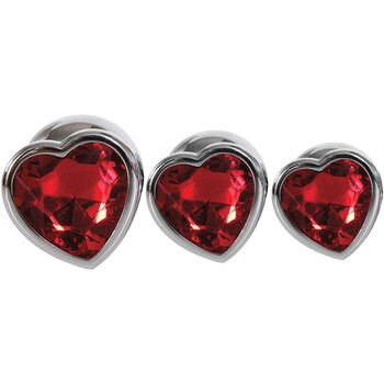 Three Hearts Gem Anal Plug Set