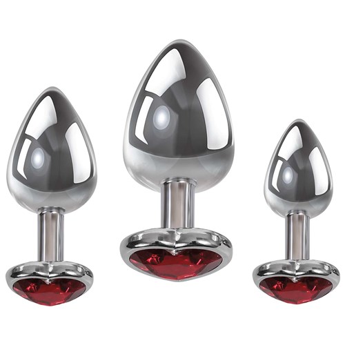 Three Hearts Gem Anal Plug Set