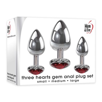 Three Hearts Gem Anal Plug Set packaging