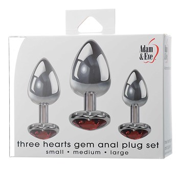 Three Hearts Gem Anal Plug Set packaging