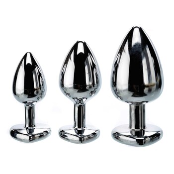 Three Hearts Gem Anal Plug Set