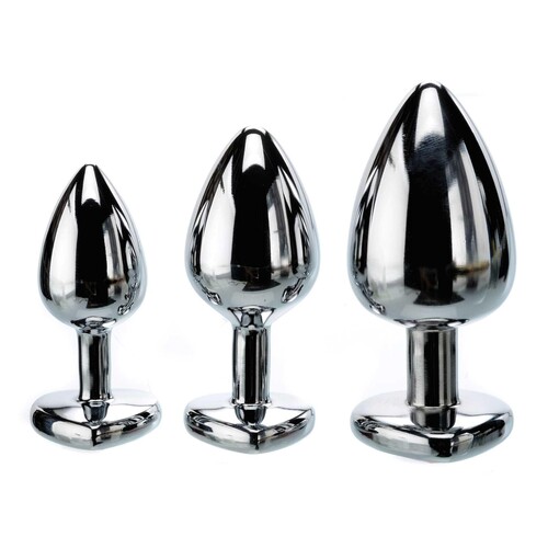 Three Hearts Gem Anal Plug Set