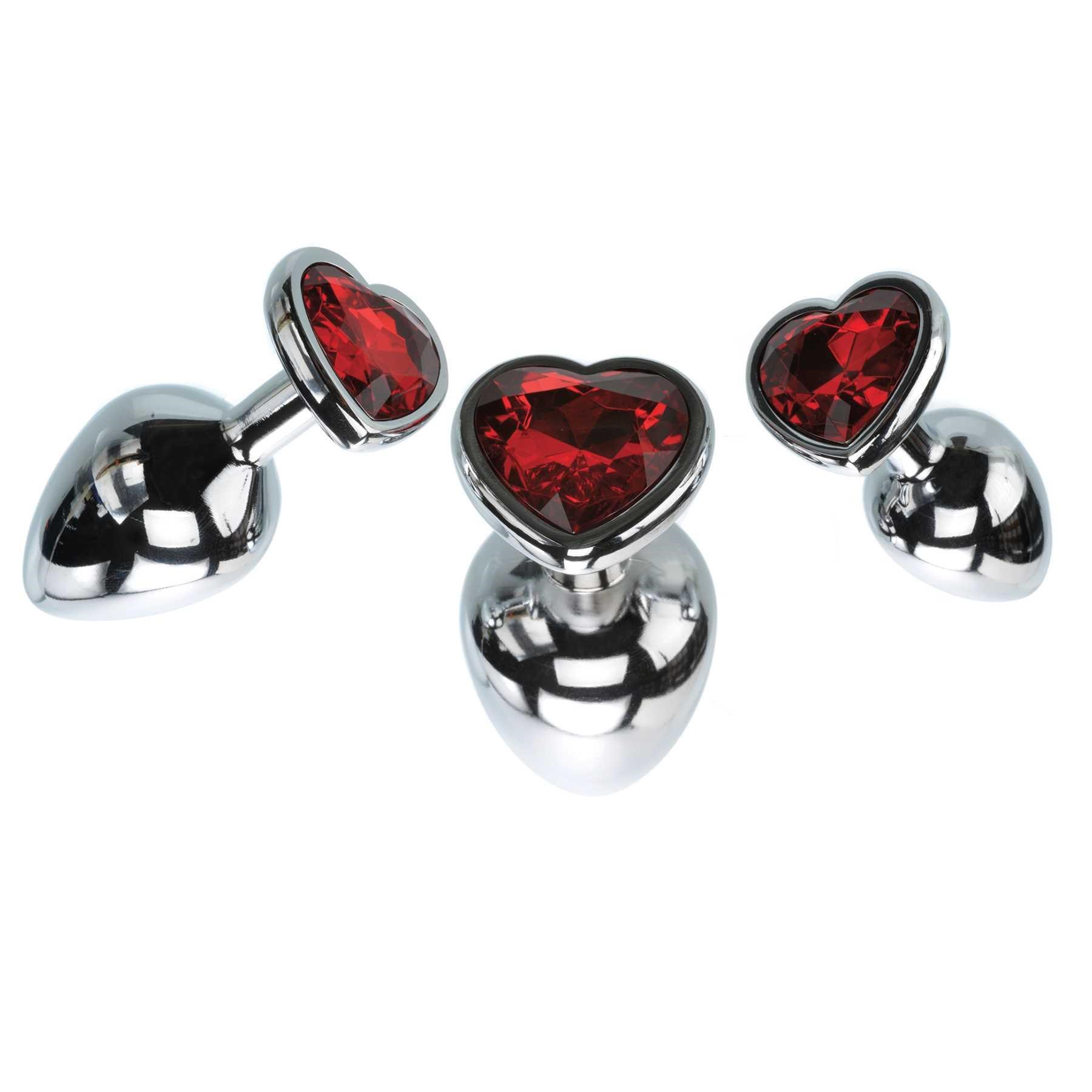 Three Hearts Gem Anal Plug Set