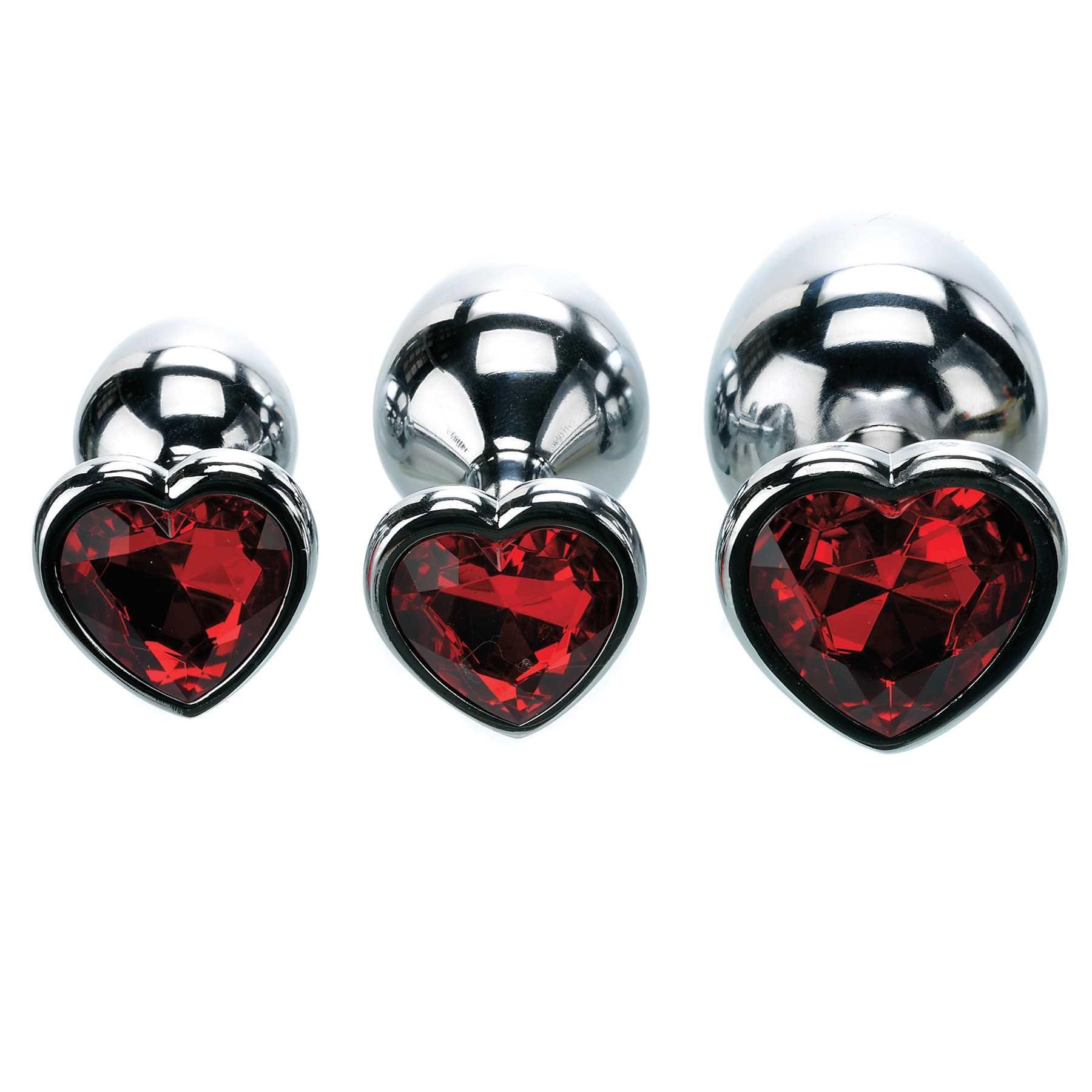 Three Hearts Gem Anal Plug Set