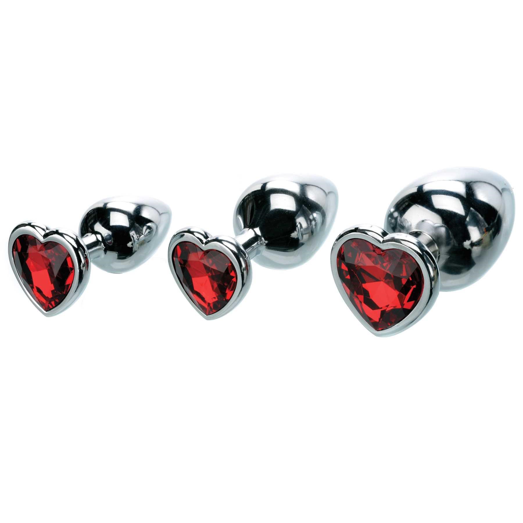 Three Hearts Gem Anal Plug Set