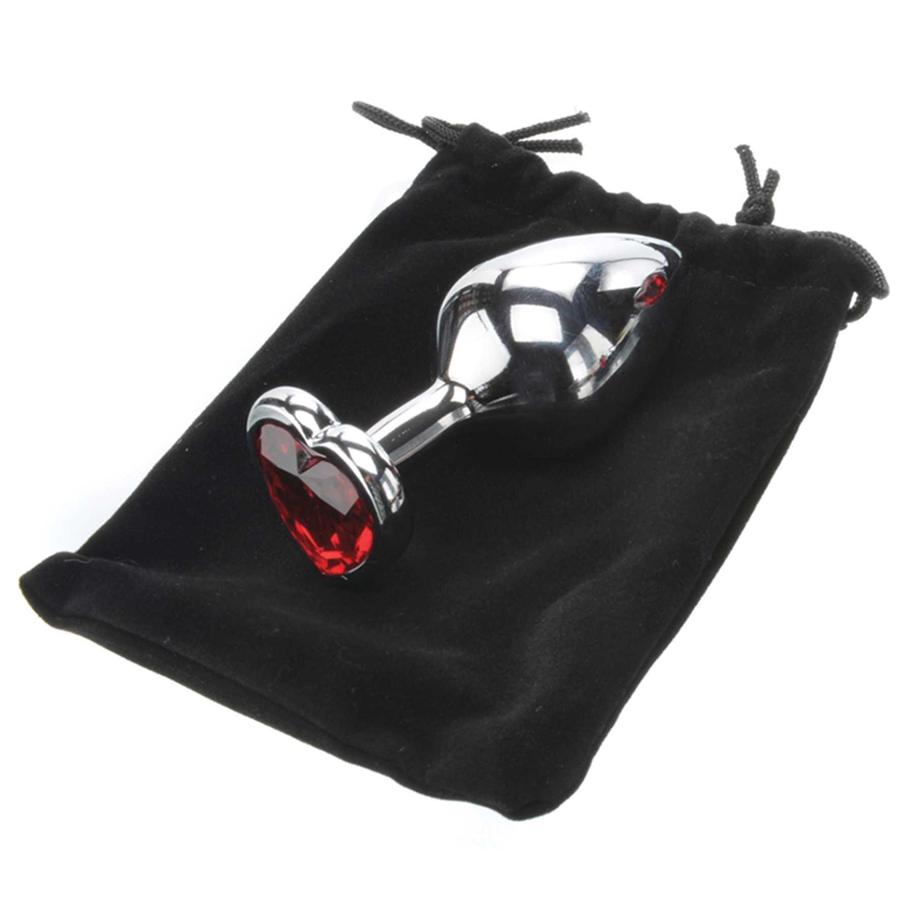 Three Hearts Gem Anal Plug Set with storage bags