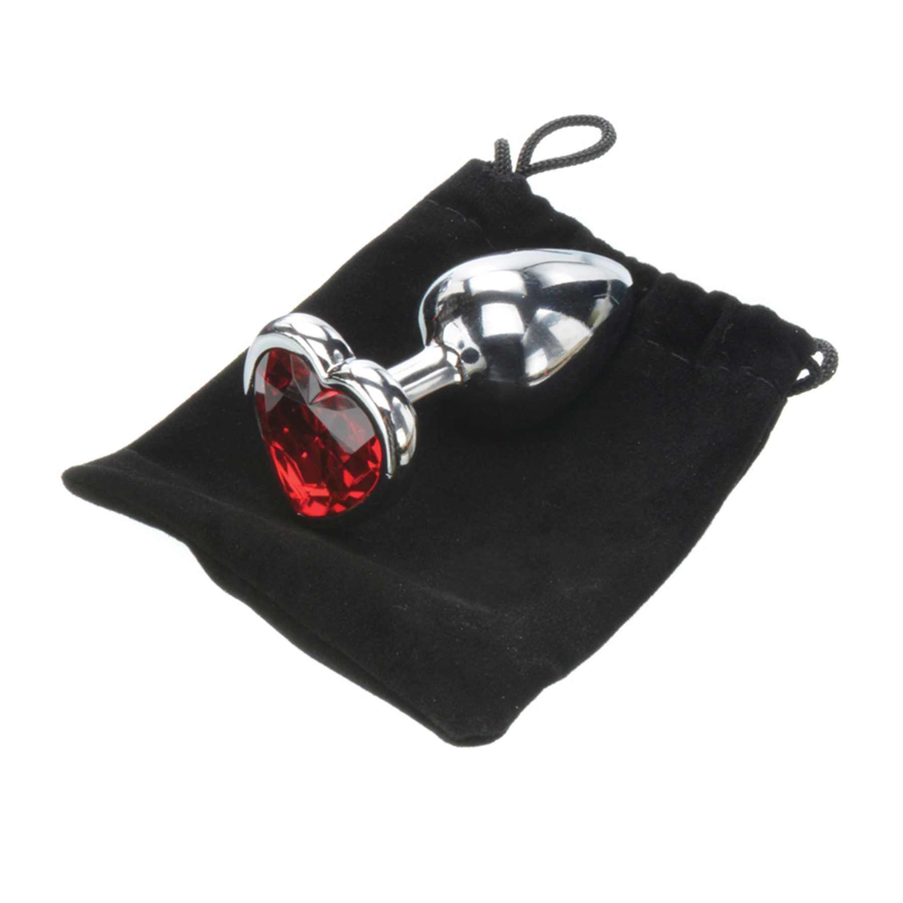 Three Hearts Gem Anal Plug Set with storage bags