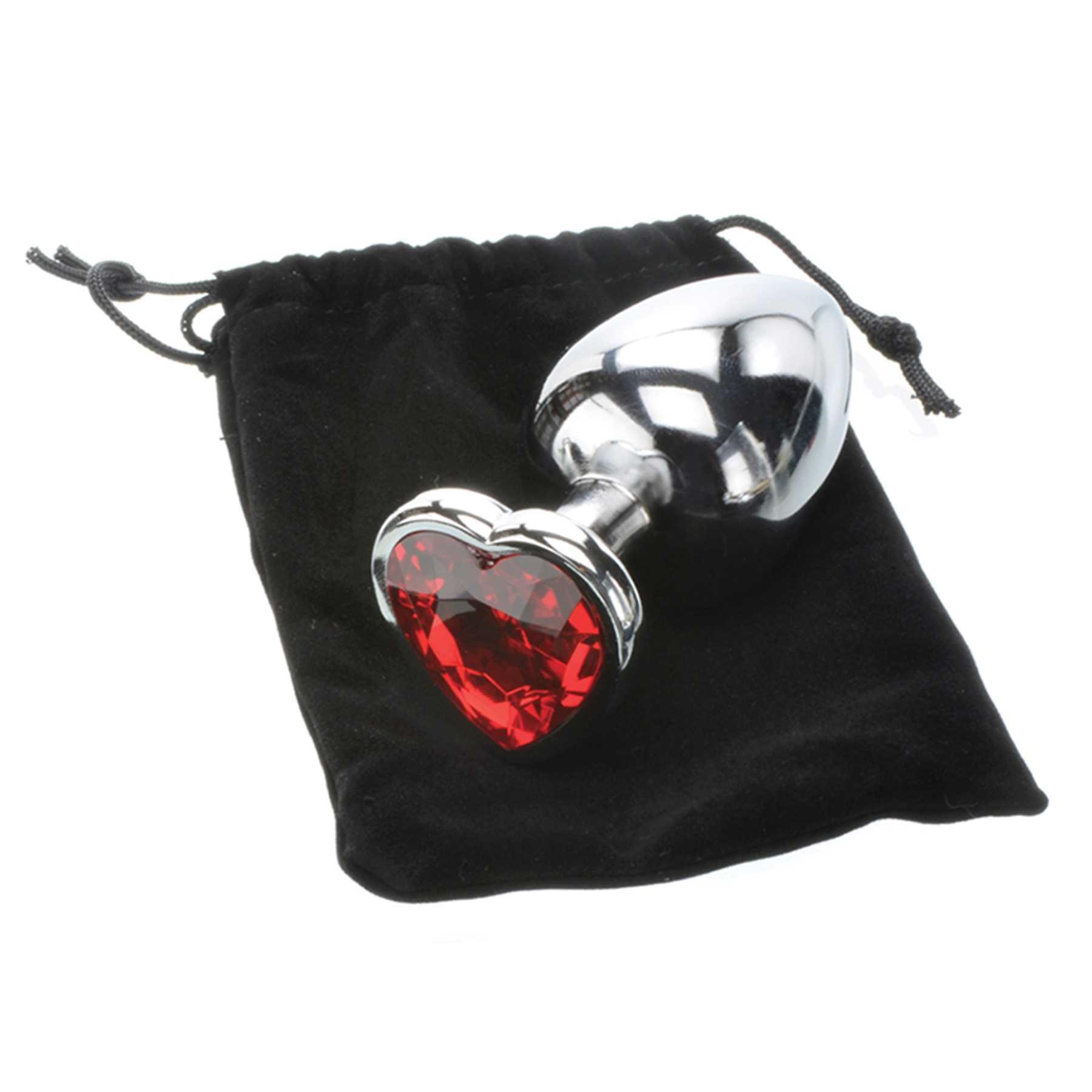 Three Hearts Gem Anal Plug Set with storage bags