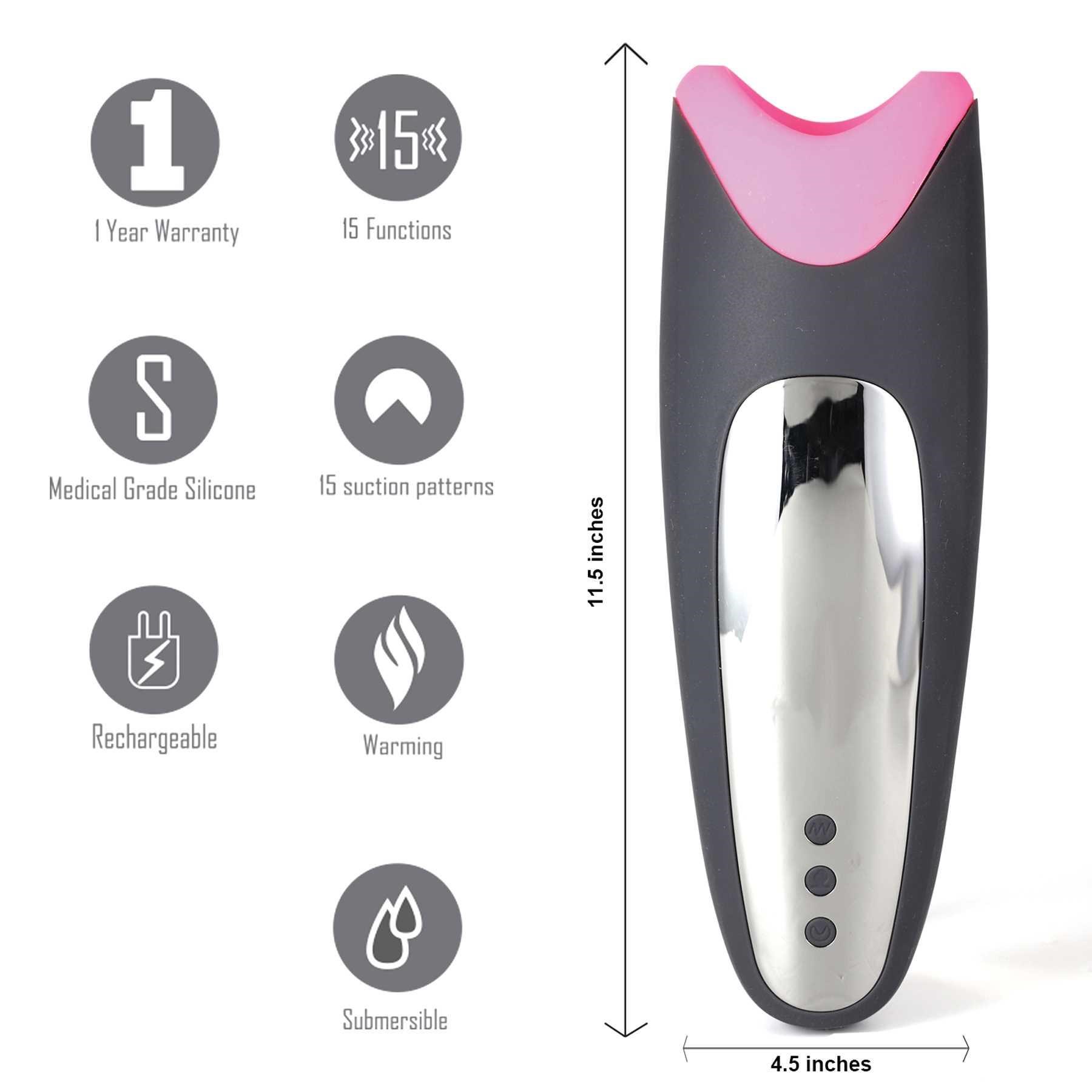 Piiper Rechargeable Masturbator Specs