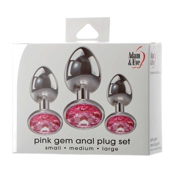 Pink anal plug set box