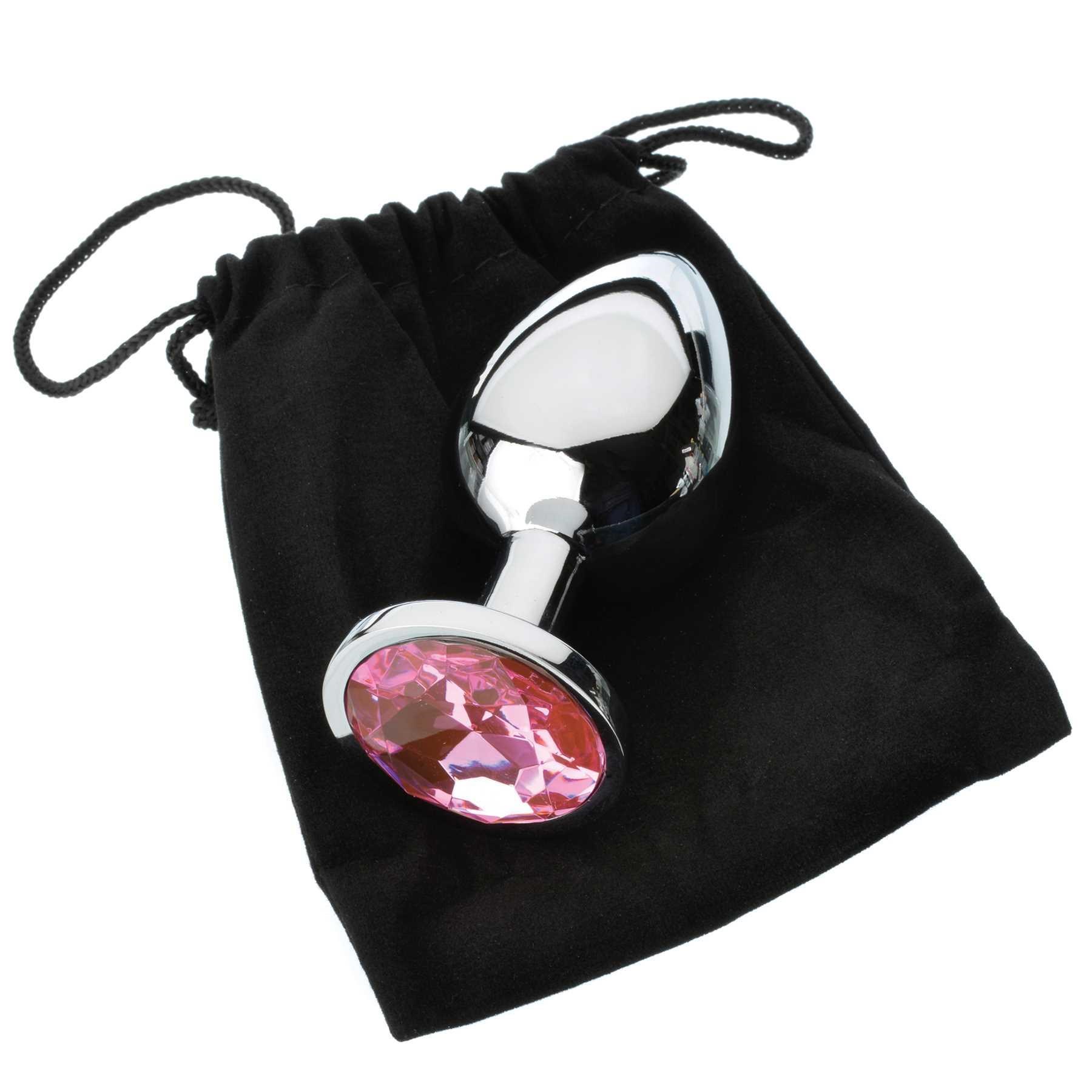 Pink anal plug set with bag