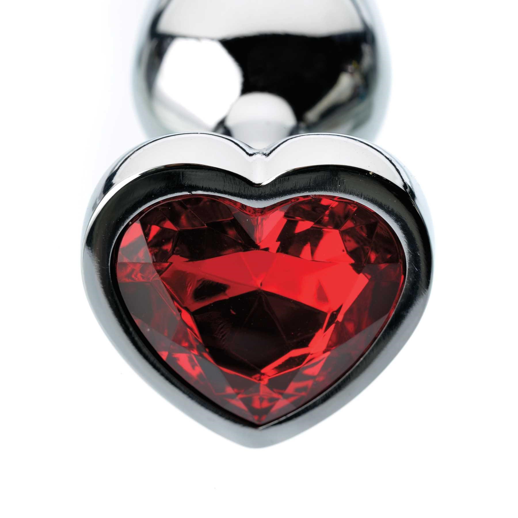 Red Hearts Gem Anal Plugs