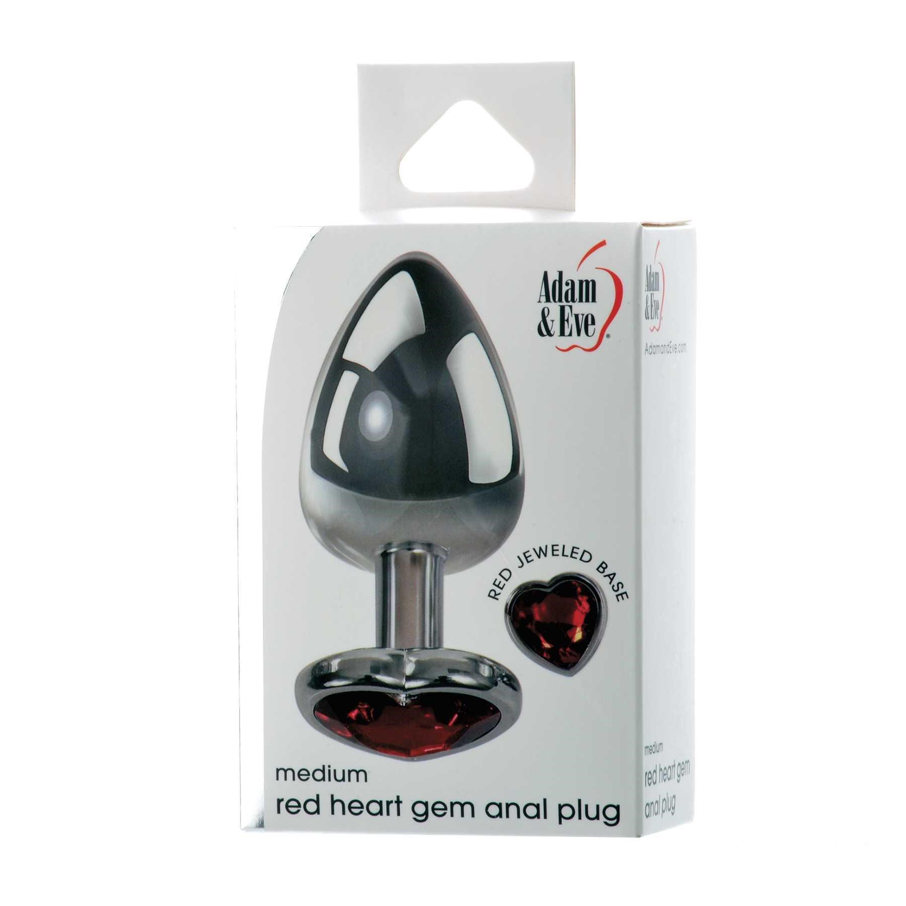 Red Hearts Gem Anal Plugs