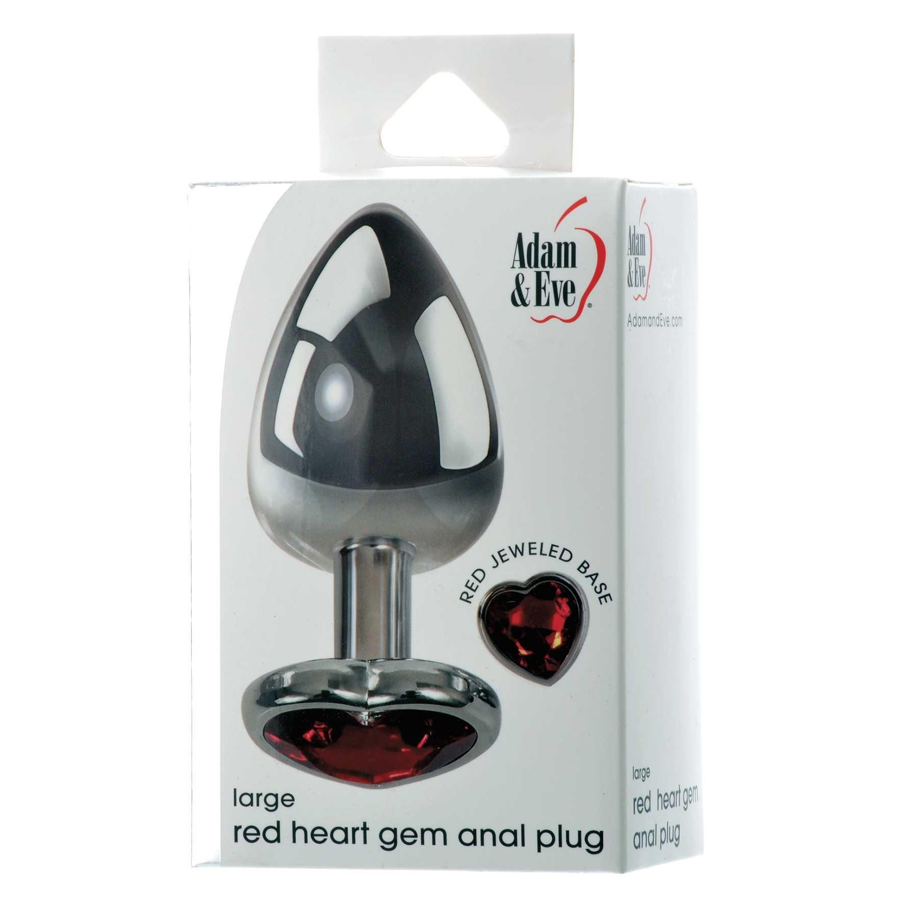 Red Hearts Gem Anal Plugs