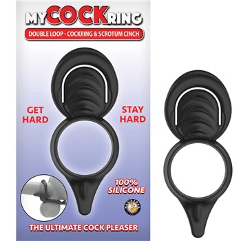 My Cockring Double Loop Cockring & Scrotum Cinch