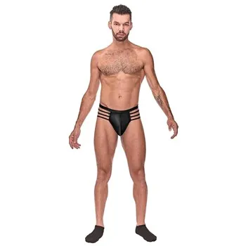 Cage Matte Thong on male model frontal view