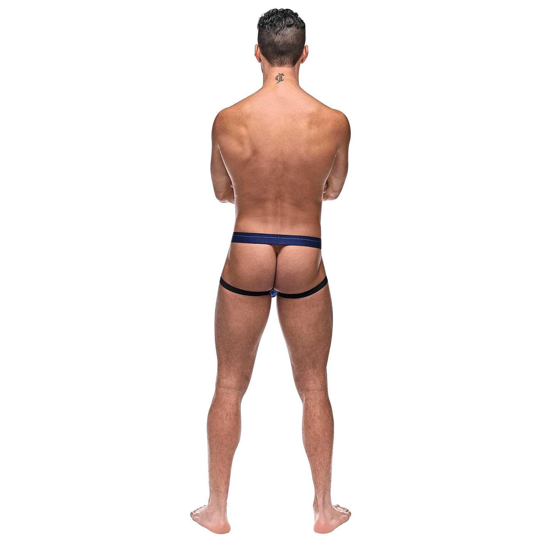 Diamond Mesh Jock Ring on male model rear view