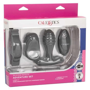 Silicone Remote Adventure Set prostate probe and erection enhancer 