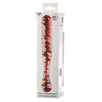 Sweetheart Swirl Glass Dildo