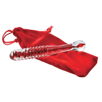 Sweetheart Swirl Glass Dildo